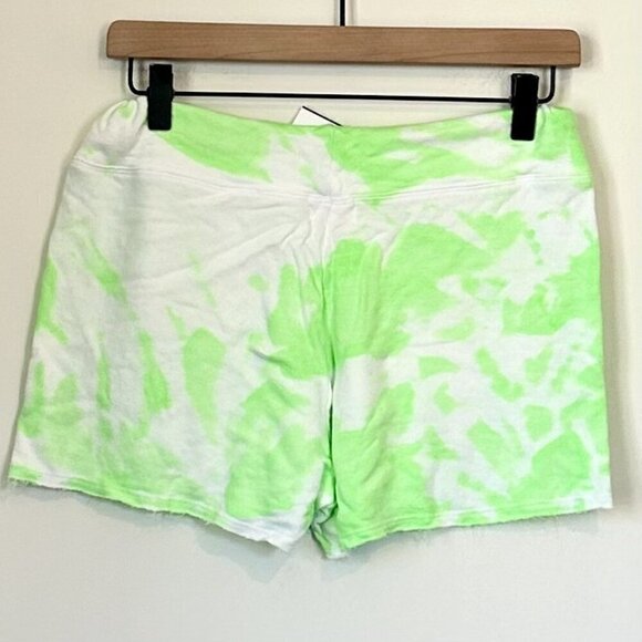 NWT Sundry Drawstring Waist Terry Sweat Shorts White Green Tie Dye - 0(XS) - Picture 8 of 9